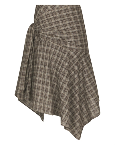 Neo Noir - Sabella Check Nederdel - Brown Check